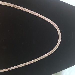 Sterling silver herringbone chain with a lobster clasp